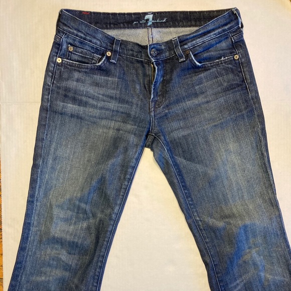 NWOT 7 for all Mankind Flare Jeans with Blue stripe size 29 - Picture 9 of 10